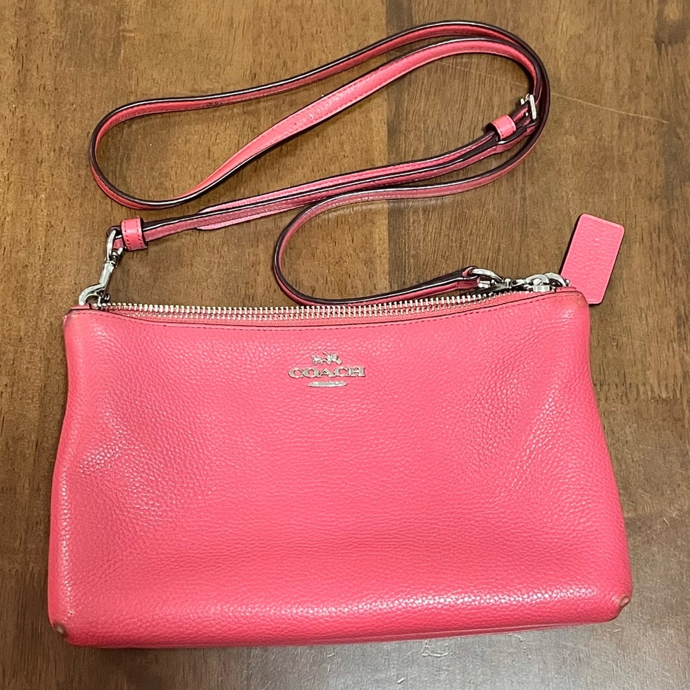 Coach Pink Leather Crossbody Bag